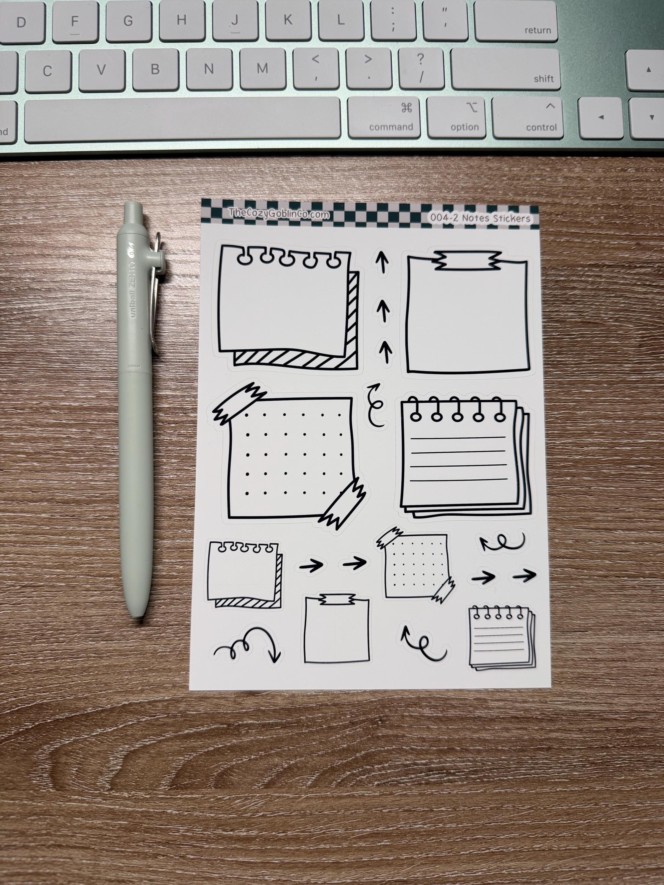 Doodle Notes Journal Stickers | Planner Stickers