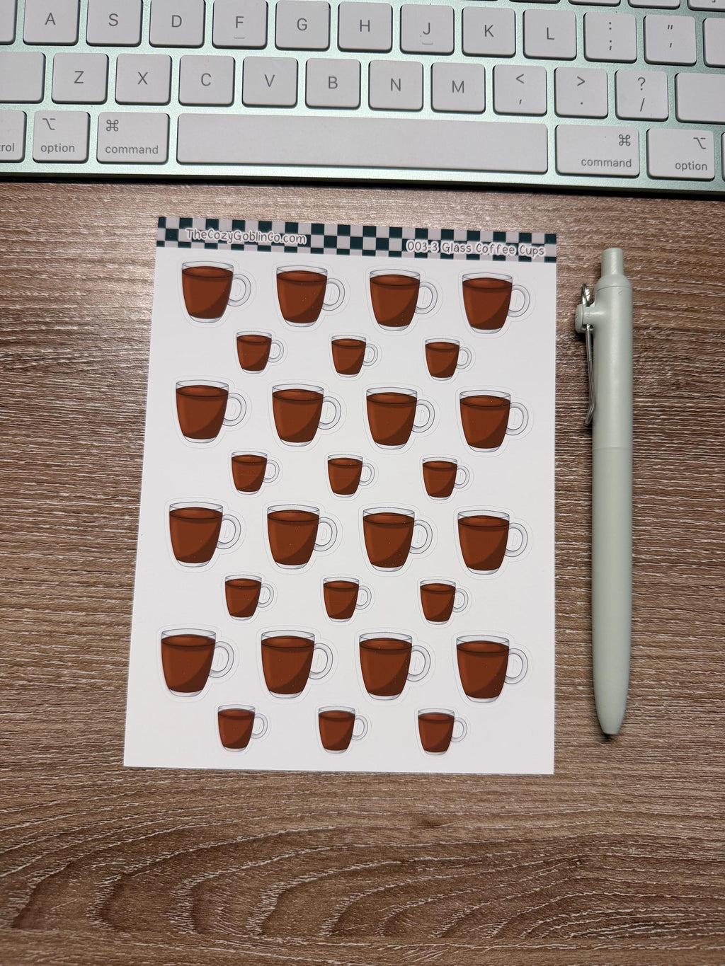 Glass Coffee Cup Journal Stickers | Planner Stickers