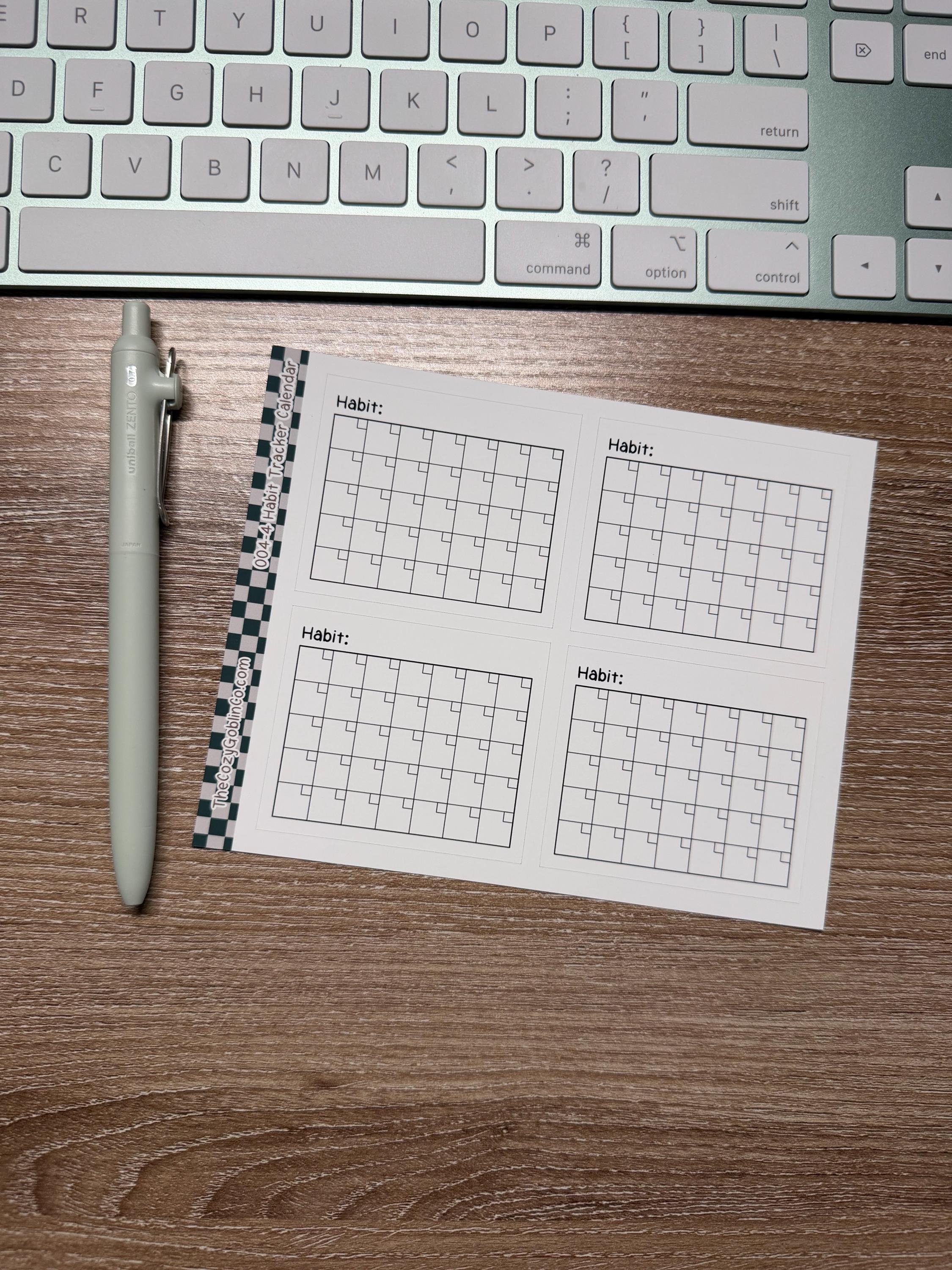 Habit Tracker Calendar Journal Stickers | Planner Stickers