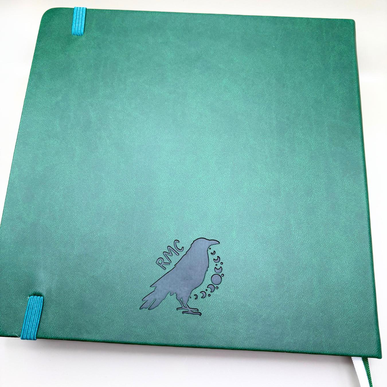 Mystical Moon Journal: Silver Holo Foil Dot Grid Notebook