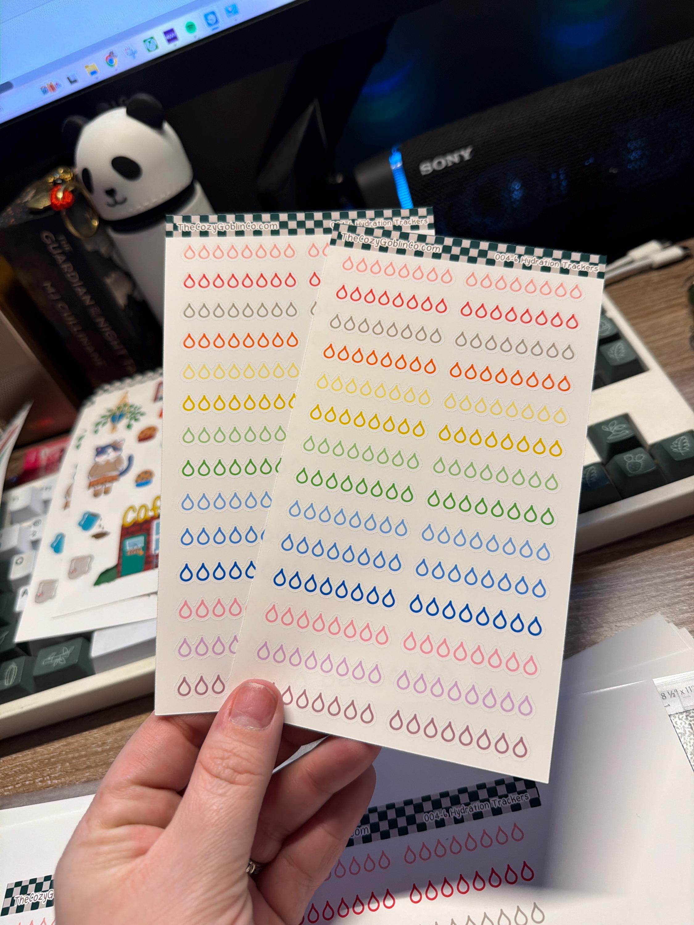 Hydration Tracker Journal Stickers | Planner Stickers