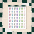 Paper Coffee Cup Journal Stickers | Planner Stickers