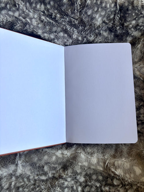 A5 Dot Grid Vegan Leather Journal: Botanical Light Gold Foil Design