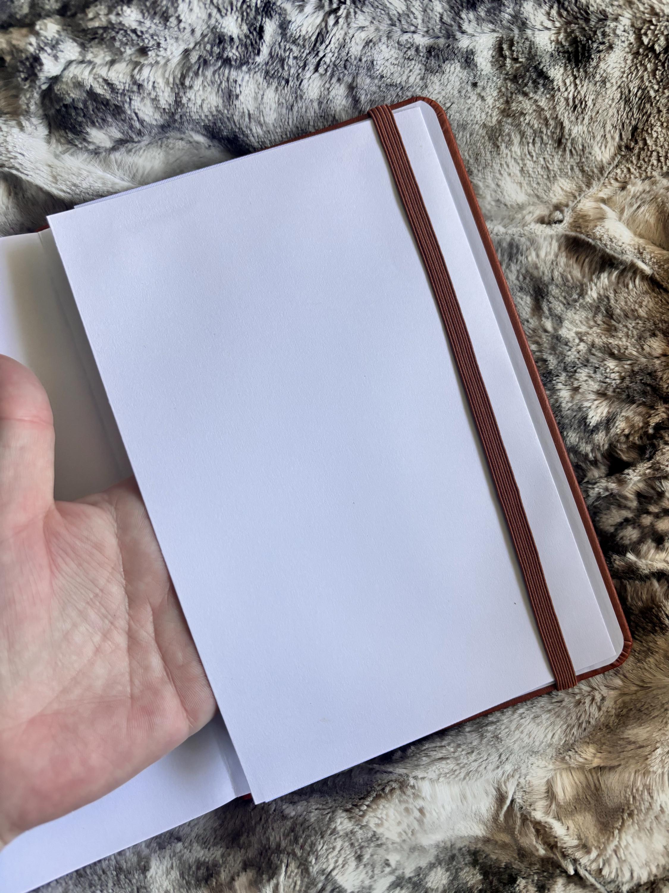 A5 Dot Grid Vegan Leather Journal: Botanical Light Gold Foil Design