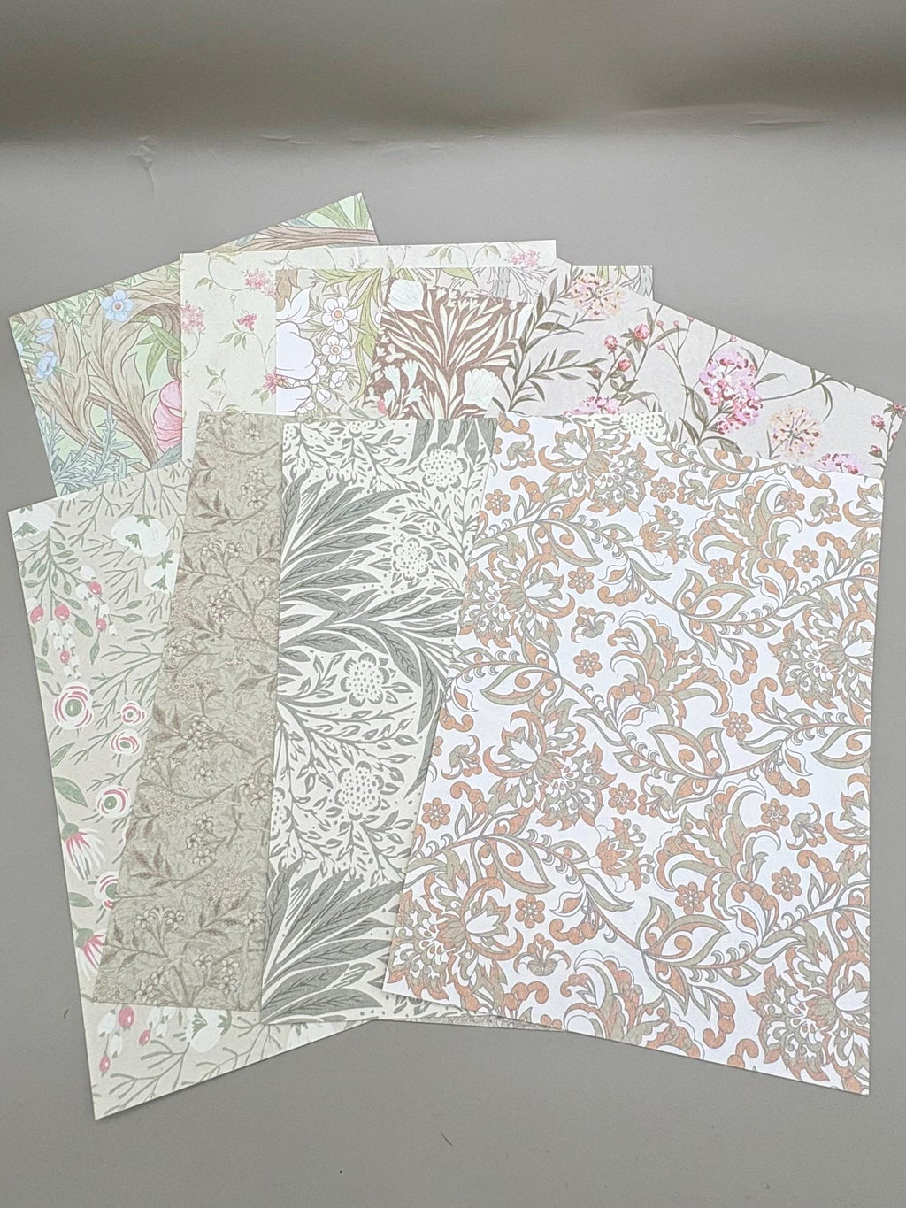 Floral Ephemera Stickers and Papers Bundle (Green)